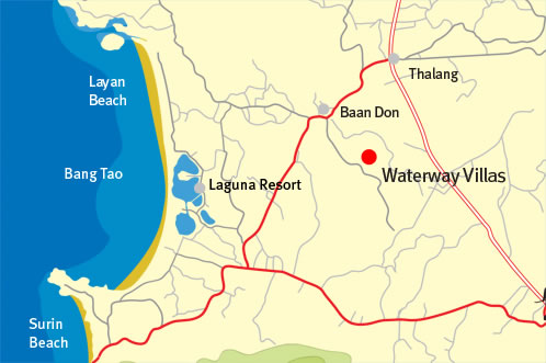 Location map for Waterway Villas